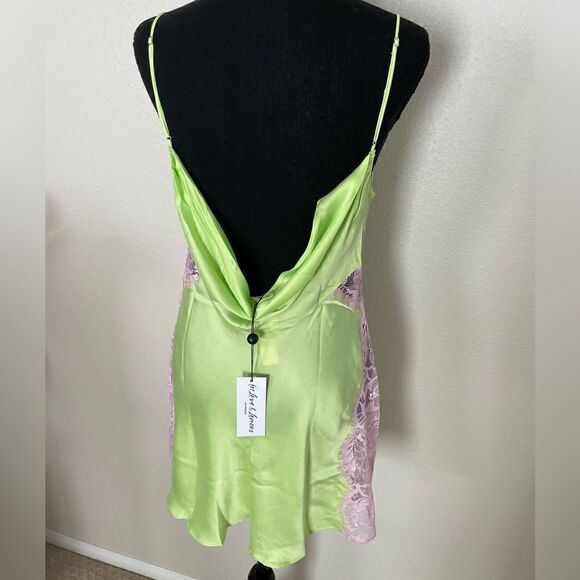 NWT For Love & Lemons Silky Slip Dress - Picture 10 of 14
